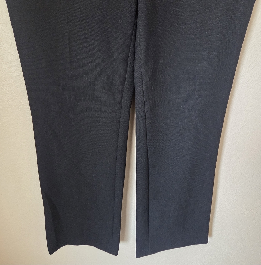 White House Black Market Black Straight-Leg Trousers - Picture 3 of 11